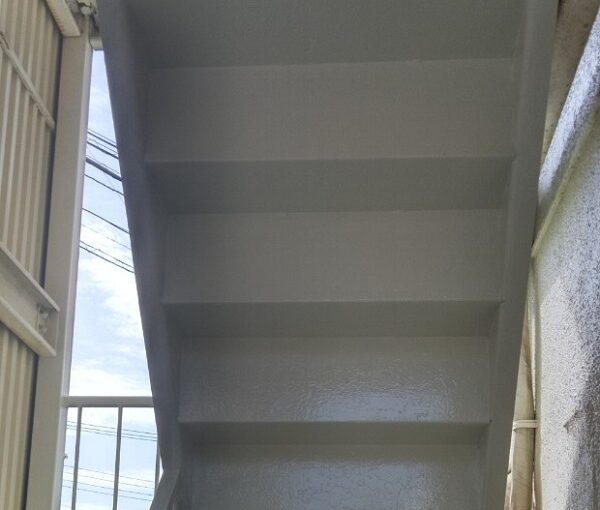 茨城県取手市新町　Yマンション　外階段・手摺り塗装　錆びの恐ろしさとは1 (1)