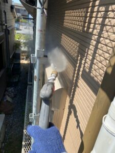 東京都江戸川区西小岩　N様邸　外壁塗装工事　高圧洗浄作業