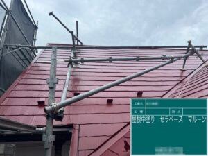 東京都江戸川区　Y様邸　屋根・外壁塗装工事　急勾配屋根は屋根足場を設置します！