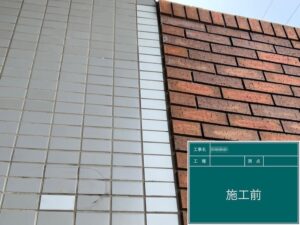 東京都荒川区　F様邸　外壁塗装工事　外壁継ぎ目と入隅のコーキング打ち工事