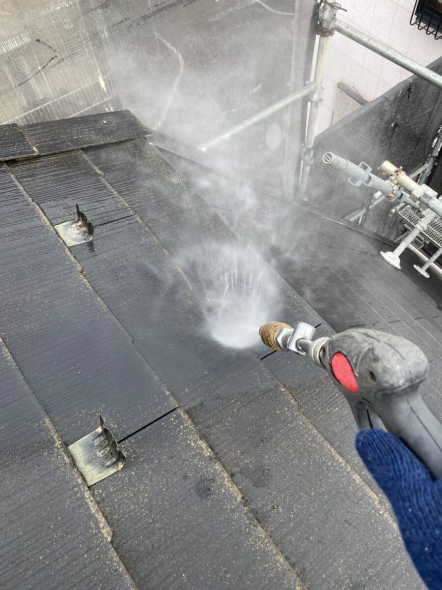 東京都江戸川区　M様邸　屋根・外壁塗装工事　屋根と外壁の高圧洗浄